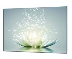Pintdecor Lucciole de nénuphar Panneau Lumineux, Bois de Sapin, Multicolore, 100 x 70 x 4.5 cm