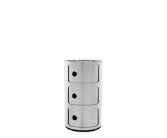 Kartell 4967/SI COMPONIBILE Table de chevet, argent