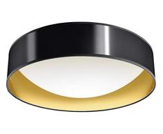 Sollux Lighting Martino 40 Plafonnier en PVC Noir dorÃ©