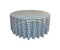 La Nappe Ronde en Polyester Motif Ã Carreaux