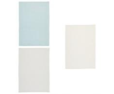 Kitchencraft Super absorbante 100% Waffle-Weave torchons, 70Â x 47Â cm (Lot de 3), Coton, Neutres , 47Â x 0.5Â x 70Â cm