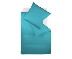 fleuresse Housse de couette avec fermeture-Ã©clair 155x220 cm + taie doreiller 80x80 cm Satin maco Uni