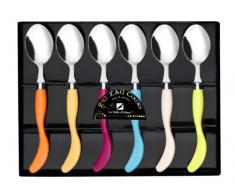 Cuisine Colors 639964 Coffret de 6 CuillÃ¨res Ã CafÃ© Acier Inoxydable Zig Zag