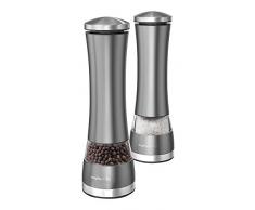 Moulin à sel et poivre électronique par MORPHY., Acier inoxydable, titane, 0.61 x 6.5 x 6.5 cm