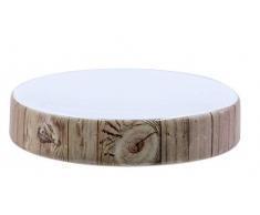 RIDDER 2112308 Porte-Savon, Porcelaine, Marron, env. 12, 1 x 12, 1 x 2, 6 cm