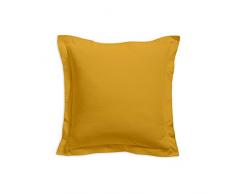 Today Taie dOreiller Coton Jaune Safran - Taille 75x75 cm pour un oreiller de 60x60 cm