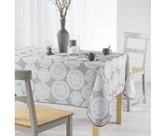 charme & douceur nappe rectangle 150x240cm anais anthracite