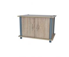 ZONS Ãtagere Meuble de Rangement Poly-Tube Gris 12MM 60X39.5XH41CM