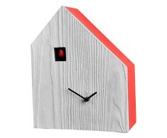 Diamantini & Domeniconi 26Â x 26Â x 32Â x 11,5Â cm Ciment/Cemento Horloge Coucou en Bois, Rouge
