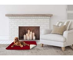 Double-face coussin pour chien 60x100cm Bordeaux/CrÃ¨me