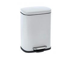 WENKO DIE BESSERE IDEE Poubelle Ã pÃ©dale Leno Easy-Close Blanc