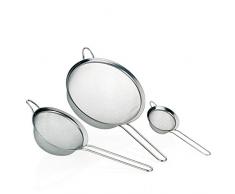 Kela 11074 lot de 3 passoires de cuisine, diamètres 20 - 14 - 8 cm, acier inoxydable, Profi