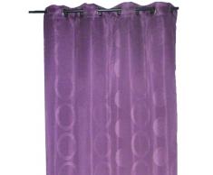 HomeMaison HM698854578 Panneau Ameublement Jacquard Fantaisie Motif Pixels Prune 140 x 260 cm