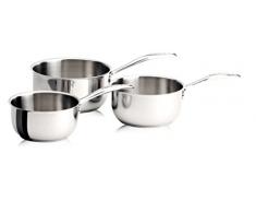 Cristel - CWMS3C- SÃ©rie de 3 casseroles inox 16-18-20cm sans couvercle - Collection Cookway