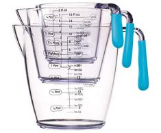 Kitchen Craft Colourworks Verre doseur Bleu Lot de 3