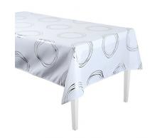 Déco de Rêve argent 1 Nappe Polyester Blanc 150 x 240 cm