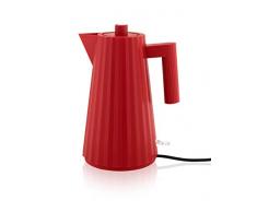 Alessi Plissé MDL06 G - Bouilloire électrique en résine thermoplastique, Rouge Prise européenne.