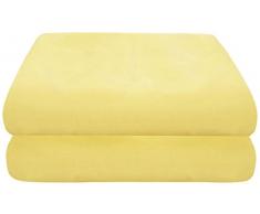 Soleil docre 617824 Drap Housse Pour Lit ÃÂ TÃÂªte et Pied Relevable Coton Jaune 160 x 200 cm