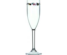 Marine Business Course Coupe de Champagne, Multicolore, 5.2Â x 5.2Â x 22Â cm, Lot de 6