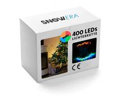 SnowEra - Guirlande lumineuse 800 LED pour intérieur et extérieur avec minuterie commutable - Idéal pour sapin de Noël - Couleur de la lumière Blanc chaud