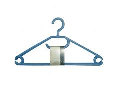 H & L Russel Lot de 3 cintres translucides avec Crochet pivotant Bleu