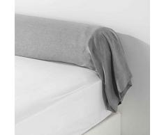Douceur dIntérieur Actually Taie de Traversin, Polyester, Gris, 85 x 185 cm