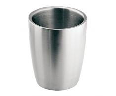 InterDesign Forma verre à dents, porte-brosse à dents en acier inoxydable brossé de qualité, accessoire de salle de bain pratique et moderne, argenté