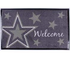 La Finesse Paillasson Nylon/PVC Noir/Gris, One