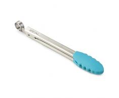 Zeal Silicone Non Scratch de Cuisine Mini Pince avec poignÃ©es en Acier Inoxydable, Vert Sauge, 20Â cm, Silicone, Bleu Eau, 20.50 x 2.50 x 2.70 cm