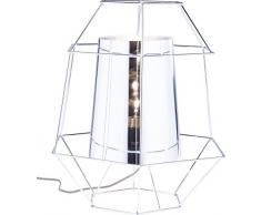 Kare Lampe de Table, Silber, 48 x 54.5 x 50 cm