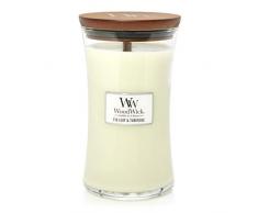 WoodWick Bougie parfumÃ©e avec innovation en peluche, radis de paraffine et rhubarbe moyenne