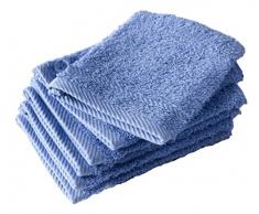 De Witte Lietaer 194824 Lot de 6 Gants de Toilette Coton Bleu 15 x 22 cm