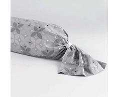 Homea TAIE DE TRAVERSIN 85 x 185 CM Imprime 57 Fils Allover MOMA Gris Souris, Coton, 85x185 cm