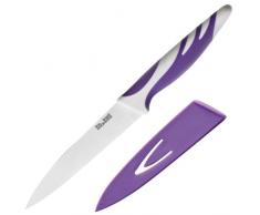 Ibili 727612P Couteau de Cuisine Antiadhésive Acier Inoxydable Violet 12,5 cm