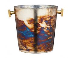 BarCraft BCICBUCMERCGLS Seau à glace en verre mercurial Finition zinguée