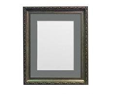 FRAMES BY POST Cadre Photo Style Shabby Chic, Plastique, Silver, A4 Image Size 10 x 6 inches