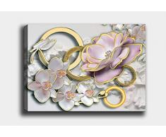 Bonamaison Peinture sur toile, multicolore, 30 x 40 cm - Conçu et fabriqué en Turquie