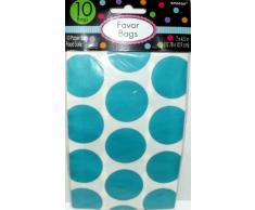 amscan Candy Buffet Polka Dots Traiter Poches Bleu Caraïbes