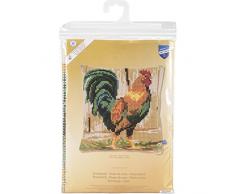 Kit coussin au point de croix Coq fier
