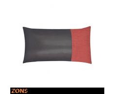 ZONS Malton Coussin 30x50cm 6 Couleurs + Rembourrage 450g (Rouge)