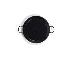 La Valenciana 10 cm, poêle à Paella en Acier émaillé Noir, Noir, 42 cm