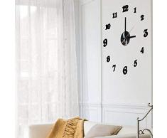 Dcasa Sticker Mural Montres de cheminée Décoration de la Maison Unisexe Adulte, Noir (Noir), Unique