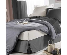 douceur dintérieur cache sommier nouettes 140x190 cm sommina anthracite