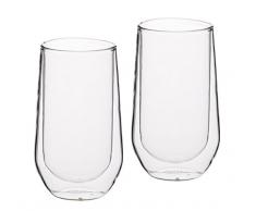 Kitchen Craft KCLXDWHIBALL2PC Set de 2 Tasses à Expresso Double Paroi, Plastique, Transparent, 20 cm