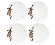 Portmeirion Home & Gifts WNOU4077-XB Lot de 4 assiettes en cÃ©ramique