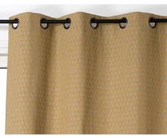 Linder Rideau Tendance, Coton, Jaune Moutarde, 140x260 cm