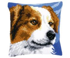 Kit coussin au point de croix Border collie
