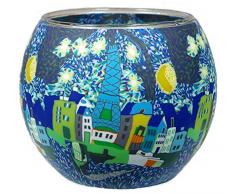 Him CC236 photophore Verre Paris, Multicolore, 11x11x9 cm