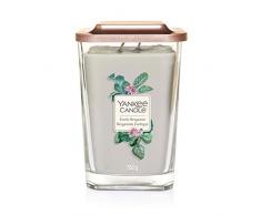 Yankee Candle Elevation Collection avec Couvercle de Plate-forme Grande Bougie Carrée à 2 Mèches, Exotic Bergamot