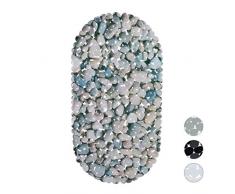 Relaxdays, Nature Baignoire Aspect Pierre, Tapis de Bain antidérapant, avec ventouses, Lavable, LxP: 36 x 68 cm, PVC, 1 élément